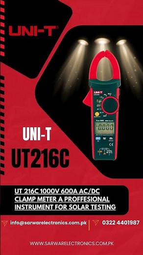 🔧 Introducing the UNI-T UT216C True RMS Digital Clamp Meter 🔧