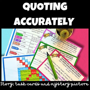 Quoting Accurately From a Text and Citing Evidence Task Cards Activity RL.5.1