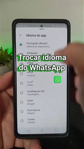 How to change WhatsApp language in the app #languages #whatsapp