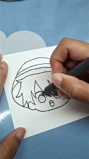 Chibi Drawing Monkey D Luffy #short #anime #drawing