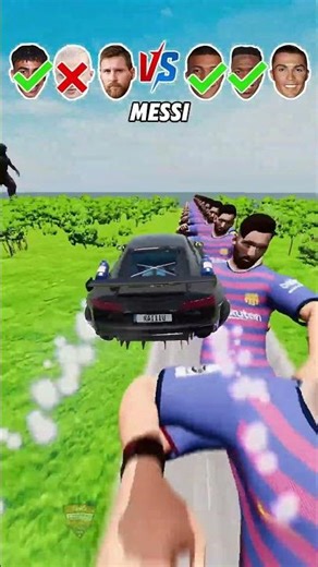 Messi Team vs Ronaldo Team Car Jumpchallenge Beamng.Driver #Shorts #beamngdrive #1