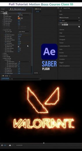 Saber Plugin in After Effects #shorts #motiongraphics #motionboss