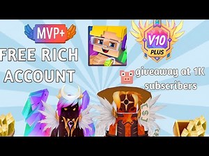 Blockman Go VIP 10 Account Giveaway 🎁 | Free VIP Accounts | Goal 1K Subscribers 🚀"