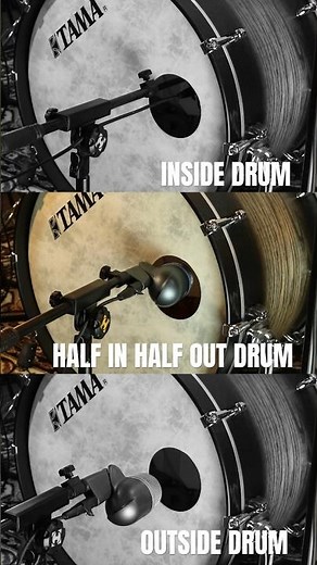 KICK DRUM MIC PLACEMENT! #drums #audioengineering #audiomixing #drummer #drumslife #shorts #music
