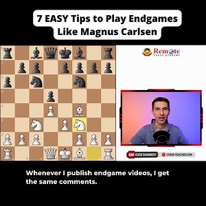 👉 New Video Out! You’ll learn how to: Evaluate positions with fewer pieces Improve king and piece activity Simplify correctly and squeeze wins Turn endgames into a strength Master these rules—and the endgame will stop being scary. #chess #chesslessons #chesslife | Remote Chess Academy