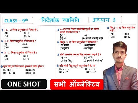 Class 9 Maths Chapter 3 | निर्देशांक ज्यामिति Objective Questions | Bihar Board | Full Test Series