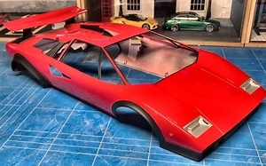[The Scalemodeling] 绘画1_12刻度Tamiya Lamborghini Countach RC身体