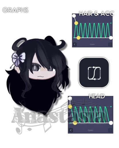 🎶 Hair animation tutorial, pause to read // #gacha #animegames #gachaclub #edit