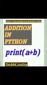 Addition of 2 numbers #python