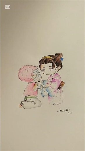 akaza x kiyuki chibi, #hakuji #drawing #kiyoki #demonslayer #animeeart #chibi