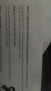Step 3 - Discussion and list of interview results(List main fi... | Filo
