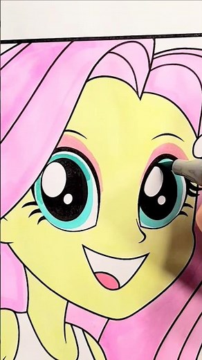 EQUESTRIA GIRLS Coloring Page #Fluttershy #mlp #coloringpage #coloring #mylittlepony #kidscoloring