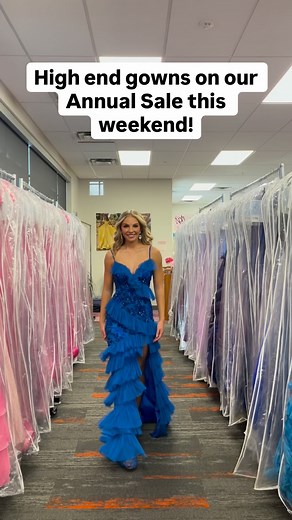 A sneak peek of high end gowns on sale this weekend! Perfect for...