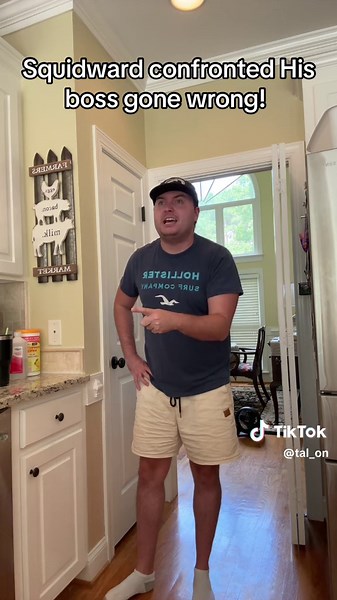 Squidward didn’t see that one coming! #fyp #funny #horror #foryou #mrkrabs #spongebob #squidward