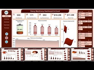 Heavy Machinery Dashboard in Excel
