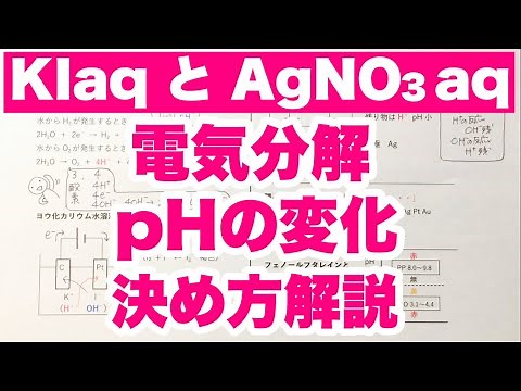 【電気分解のpH変化 決め方のコツ】KIヨウ化カリウム水溶液とAgNO₃硝酸銀水溶液の電気分解におけるpH変化 電気分解③ ゴロ化学