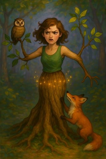 Girl In Tree TF A Magical Tree Transformation #shorts