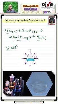 Reaction of Sodium with Water ( Exothermic Reaction) #chemistry #sodium in water #shorts