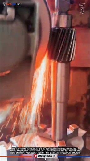 Innovation Helical Gear Grinding Process for High Precision Transmission Shaft Production #tech
