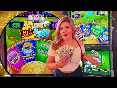POWERFUL Wins on The NEW Huff N X-TRA Puff Slot Machine!