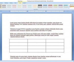 How to Create and Insert a Table and Add Additional Columns And/or Rows to That Table in Microsoft Office Word 2007