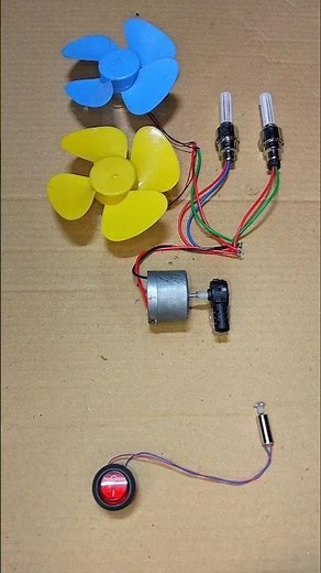 Powering Two Cycle Tire Light & Two DC Fan Motor With Mini Gear Box Coreless Motor _ DC Motor #short
