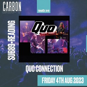 We can’t wait to welcome Quo Connection this August! 🎸 Made up of former members of John Coughlan’s Quo, the band are eager to bring their high-octane show to Reading 💥 Expect to hear all the hits plus some incredible album tracks! Book your tickets now: https://bit.ly/3DdbPvP | SUB89 : Reading