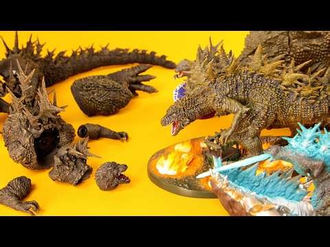 Towards "Godzilla Minus Zero": A selection of 10 Godzilla Minus One figures.