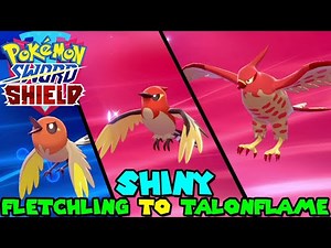 Evolving SHINY FLETCHLING to SHINY TALONFLAME in Pokemon Sword & Shield