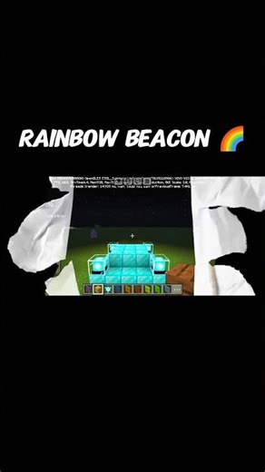 RAINBOW BEACON 🚨🤯 #minecraft #viral #shorts #trending 🤗🧐
