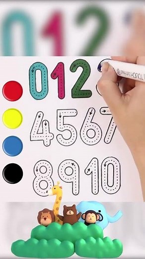 Dibujar y Colorea Cifras | Dibujos Para Niños | Aprender Colores & Español y Inglés