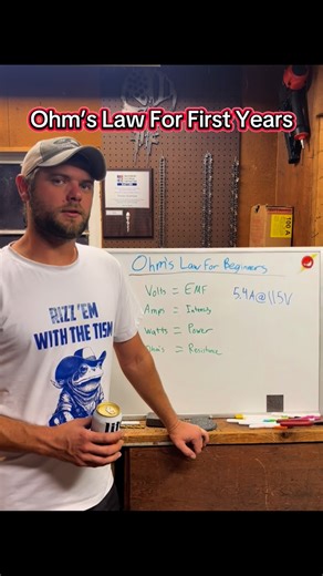 The Caffeinated Electrician on Instagram: "Here’s a breakdown of ohms law for the first year apprentices. Let me know if you have any questions. #electrician #fyp #electriciansofinstagram"