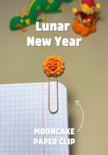 DIY Lunar New Year Mooncake Paper Clip