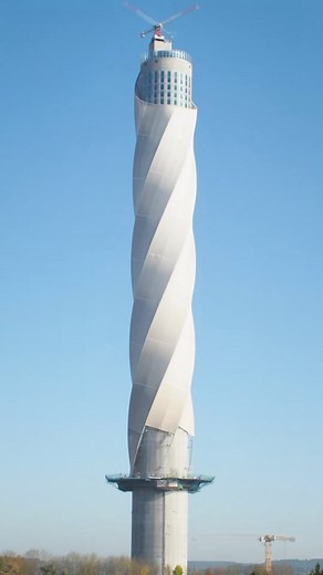 1.9M views · 4.9K reactions | Construction of 246-meter-tall test tower for elevators in seconds  ️ The unique project of TK Elevator Germany is the tallest textile-clad building in the world!  MK timelapse #parametricarchitecture #parametricdesign#constructiontimelapse #tower | ParametricArchitecture | Facebook