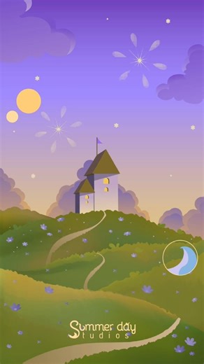 POV: you design a sunset spring illustration for your client using adobe illustrator