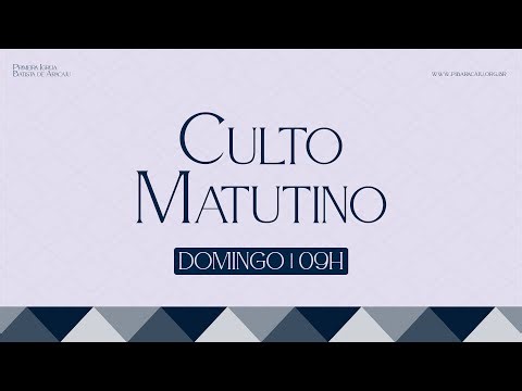 CULTO MATUTINO | 26/04/2026 | PIB ARACAJU-SE
