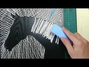DIY string art |PASTEL PICTURE | TUTORIAL |Wall Decor |horse| simple | easy Pinterest Designs