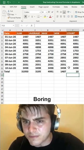 Stop hardcoding! Use excel formulas in dropdowns 🔥 #exceltips #spreadsheets #office