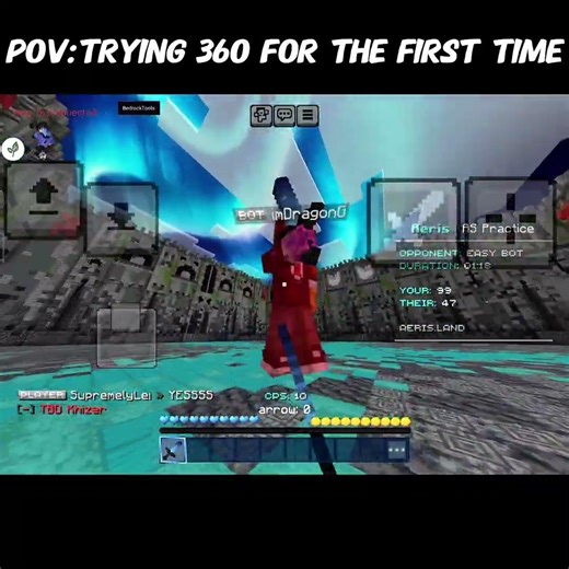 360 combos for the first time #minecraft #aeris #360