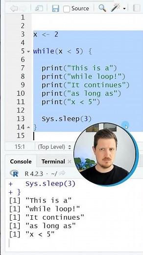 This is a WHILE LOOP #rstats #loops #programming