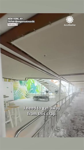 Ever seen snow on a cruise ship? ❄️🛳️ This week's blizzard turned the Bahamas-bound Odyssey of the Seas into a winter wonderland in New York City. | AccuWeather