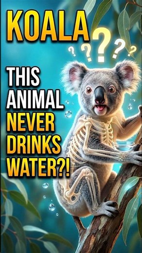 How Does a Koala Live Without Drinking Water? 🤯 #shorts #animals #wildlife