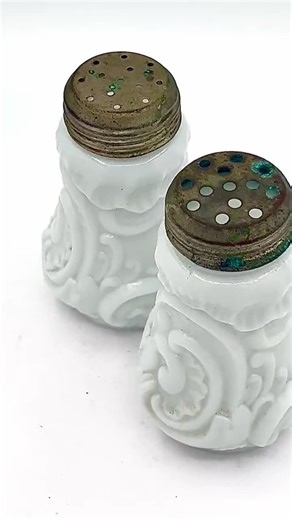 Vintage Milk Glass Salt Pepper Shakers/white Embossed Floral Glass/cottagecore Table/collectible Salt and Pepper/fenton Art Glass/eapg Glass - Etsy