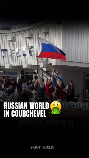 Saint Javelin on Instagram: "How is this still happening? It’s shocking and upsetting to see places like Courchevel allowing open displays of russian nationalism—flags waving, songs singing—while Ukraine endures relentless attacks. We understand that in restaurants, bottle service is a common practice. But russia? Seriously? A terrorist country that has launched a full-scale invasion of Ukraine, killed tens of thousands of civilians, destroyed entire cities, and displaced millions? And one more 