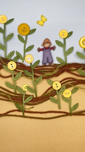 Fall vibes are in full bloom! Our sunflower and scarecrow craft buttons are the perfect touch for your autumn DIYs. Think cozy cards, festive decor, diy door wreaths, and more! #falldiydecor #Crafting | Dress It Up Button Shop