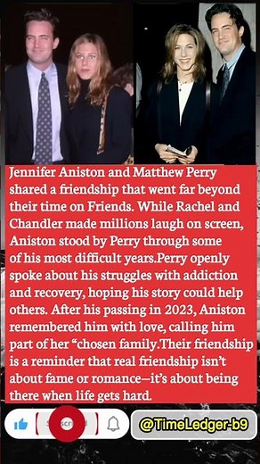 Jennifer Aniston & Matthew Perry: A Friendship Beyond Friends ❤️