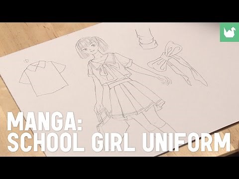 Learn how to draw manga easily: Draw a school girl uniform