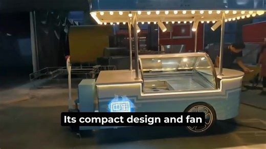 Commercial Ice Cream Trucks Food Cart Display Cabinet Freezer Refrigerator Gelato Popsicle Ice Cream Push Cart Fruit Milk Water