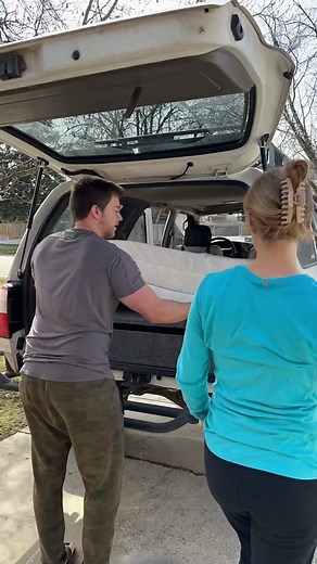How we sleep in our 4Runner for backcountry or dispersed camping ⤵️ 🚙 We followed a build on YouTube that fit our rig perfectly, and bought a comfortable mattress off of Amazon that fits perfectly. 🥘There is a large drawer in the back that holds our gear, and a top panel that slides out above it that can act as a cooking surface. 👕 We can easily store our clothes and daily necessities under the bed platform! 🥾Being able to sleep in our car allows us to camp in more places other than designat