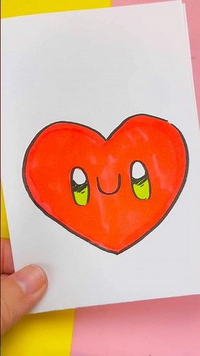 ❤️ How to Draw a Kawaii Heart ✨ Step by Step